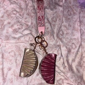 Victoria Secret Chic Pink and Gold Keychain